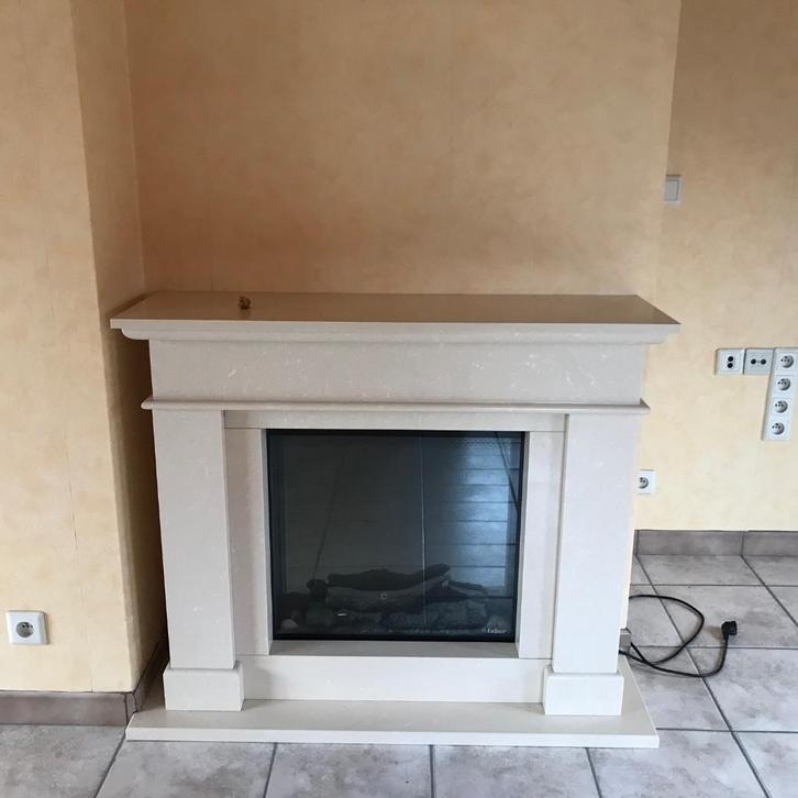 Sierschouw met elektrische haard Faber, Huis en Inrichting, Haarden, Gebruikt, Elektrische haard, Ophalen