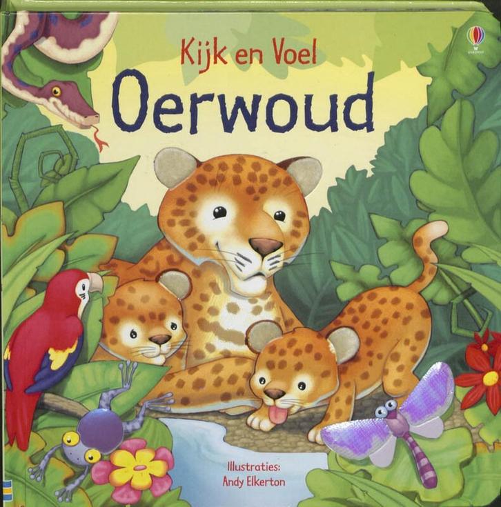 Oerwoud . Kijk en voel Papegaaien, Kinderen en Baby's, Speelgoed | Educatief en Creatief, Gebruikt, Taal en Lezen, Ontdekken, Ophalen of Verzenden