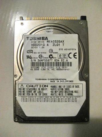 Toshiba MK4032GAX 40GB 5400rpm 2,5" IDE laptop harddisk beschikbaar voor biedingen