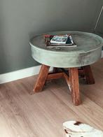 Bijzettafel recycle hout & olievat, Ophalen, Hout