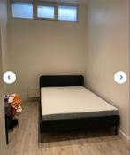 Bed + matras IKEA 140x200, Ophalen, Zo goed als nieuw, Twijfelaar, Grijs