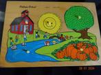 Vintage Fisher Price 522 boerderij houten speelbord puzzel, Kinderen en Baby's, Ophalen of Verzenden, Gebruikt