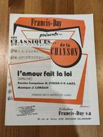 Partition :  L'amour fait la loi (Apache), Enlèvement ou Envoi, Utilisé, Artiste ou Compositeur