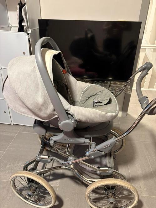 Kinderwagen Bebecar lichtgrijs 3 in 1, Kinderen en Baby's, Kinderwagens en Combinaties, Gebruikt, Kinderwagen, Overige merken