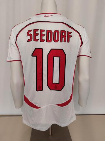 Maillot de football signé de l'AC Milan par Seedorf avec COA