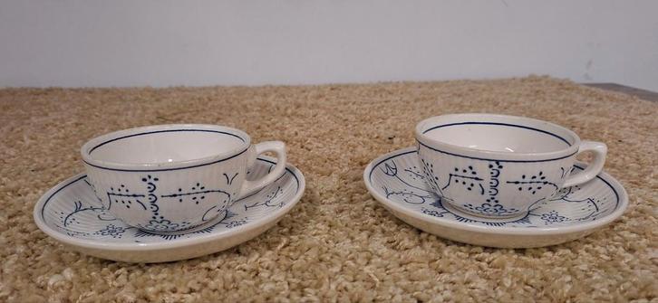 2 Boch koffietafel met bordje, Huis en Inrichting, Keuken | Servies, Aardewerk, Ophalen of Verzenden