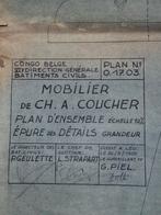 Meubelplan voor Belgisch Congo uit die periode, Ophalen of Verzenden