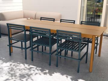 Muuto linear tuintafel + 6 Nine furniture stoelen  beschikbaar voor biedingen