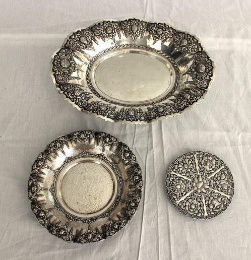 Zilveren Schalen 800 Indonesia, Antiek en Kunst, Antiek | Zilver en Goud, Zilver, Ophalen