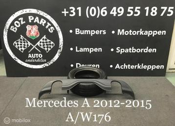 Mercedes A klasse achterbumper diffuser onderlip 2012-2015