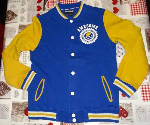 170/176 15/16 vest trui college baseball jacket blauw oranje, Kinderen en Baby's, Kinderkleding | Maat 170, Gebruikt, Jongen of Meisje