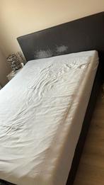 Boxspring 140x200, Huis en Inrichting, Slaapkamer | Boxsprings, Ophalen, Gebruikt, Bruin, Tweepersoons