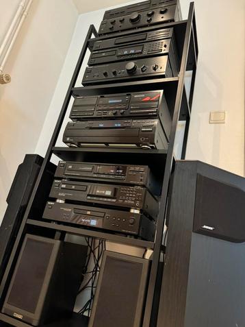 Hifi installatie rack Kenwood, JVC, Sony 