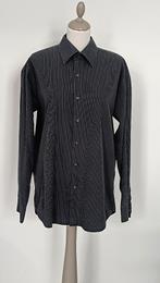 Chemise noire homme lignée grise, Taille XL. ‍🙋‍♀️, Tour de cou 43/44 (XL), Enlèvement ou Envoi, Comme neuf, Noir