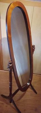 Beau grand miroir ovale sur pied - en bon état, Ovale, 50 à 100 cm, Enlèvement, 100 à 150 cm