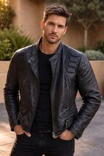 Lederen motorjas Biker Club Authenic Style maat54 (nieuw), Motoren, Ophalen, Nieuw zonder kaartje, Jas | leer