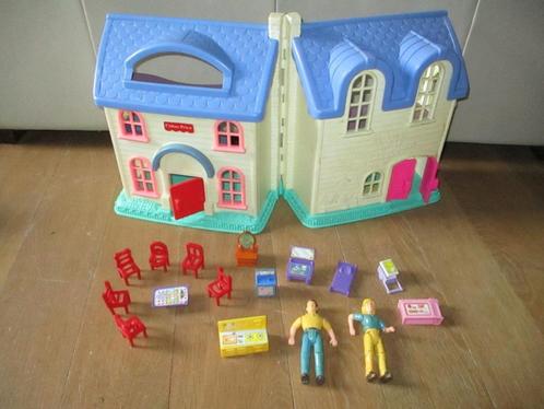 Fisher price Speelhuisjes ,openklapbaar, meubeltje , mannetj, Verzamelen, Poppenhuizen en Toebehoren, Gebruikt, Poppenhuis, Ophalen of Verzenden