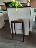 vintage retro barkruk met velours zit Andreu World, Huis en Inrichting, Barkrukken, Ophalen, Metaal, Met voetsteun