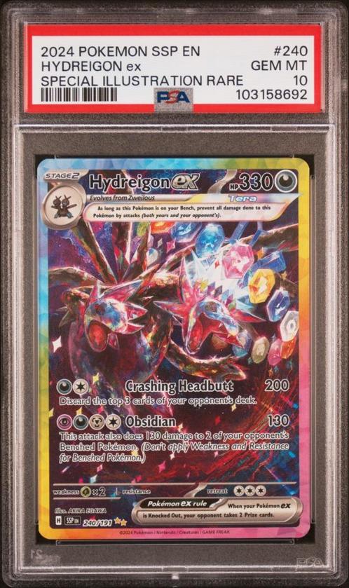 Pokémon : Hydreigon ex - SSPen - 240/191 - PSA 10, Hobby en Vrije tijd, Verzamelkaartspellen | Pokémon, Nieuw, Losse kaart, Foil
