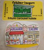 Stickers kermis frituur Adriaantje fritbar Carousel Izegem, Verzamelen, Stickers, Bedrijf of Vereniging, Ophalen of Verzenden
