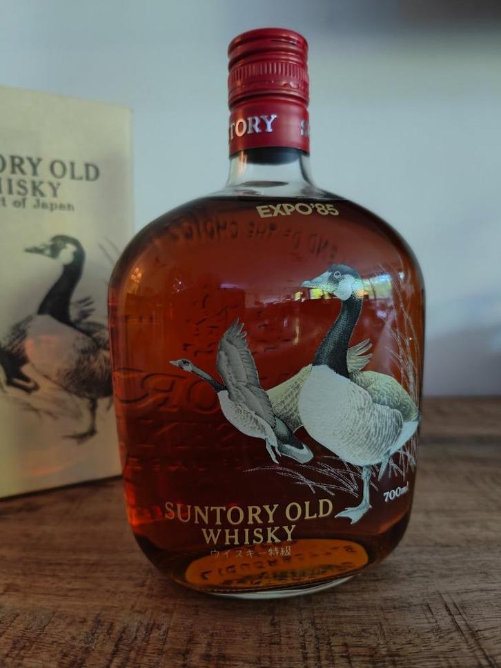 Suntory Old Whisky - Bird Bottle Series -The Goose Expo 85, Verzamelen, Wijnen, Nieuw, Overige typen, Overige gebieden, Vol, Ophalen of Verzenden