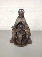 Bronzen beeld D. Marie - Jezus, Antiek en Kunst, Ophalen of Verzenden