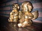 2 goudkleurige kerstengeltjes, Diversen, Kerst, Ophalen, Zo goed als nieuw