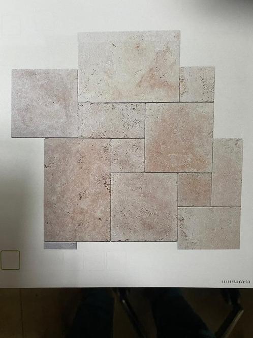 vloertegel travertine 40,6 X 61 X 1,2 cm, Doe-het-zelf en Bouw, Tegels, Nieuw, Vloertegels, Marmer, 60 cm of meer, 40 tot 60 cm