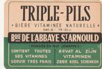 Bieretiket België : Potvin Grard Jemappes Triple pils, Ophalen of Verzenden, Nieuw, Overige typen, Overige merken