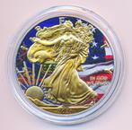 Verenigde staten 1 ounce 2021 in kleur-31, Ophalen of Verzenden, Zilver