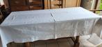 2 anciennes grandes nappes blanches + 12 serviettes, Ophalen of Verzenden