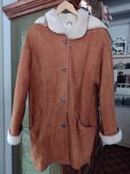 camel  mouton retourne mantel met kap voor dames (nieuw), Kleding | Dames, Ophalen of Verzenden, Nieuw, Maat 38/40 (M)