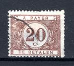 TX34 gestempeld 1922 - Cijfer op witte achtergrond, Postzegels en Munten, Ophalen of Verzenden, Gestempeld, Gestempeld
