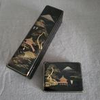 Set van 2 vintage japanse lakdoosjes, Verzenden, Gebruikt