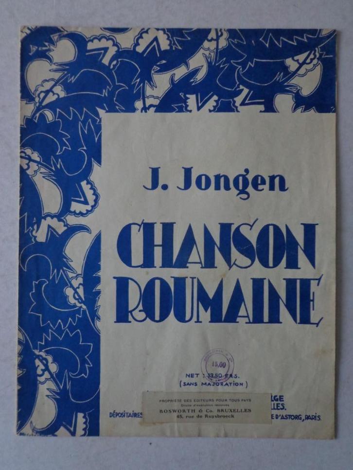 zincografie René Magritte voor J. Jongen Chanson Roumaine, Antiek en Kunst, Kunst | Etsen en Gravures, Ophalen of Verzenden