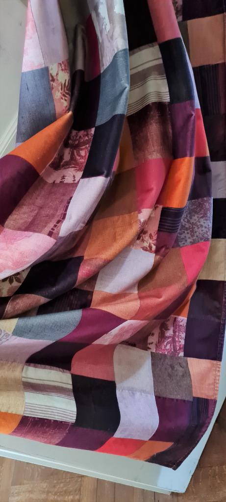 Mulberry patchwork Nomad katoenfluweel plaid, Huis en Inrichting, Woonaccessoires | Plaids en Woondekens, Nieuw, Ophalen of Verzenden