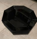 Grote zwarte octagon borden 13 stuks, Ophalen, Bord(en), Effen, Glas