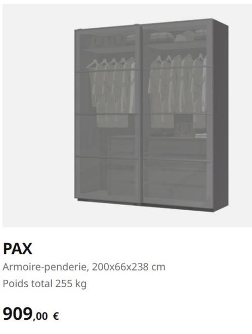 Garde robe PAX 200x66x238, Huis en Inrichting, Kasten | Kleerkasten, Zo goed als nieuw, 200 cm of meer, 200 cm of meer, 50 tot 75 cm