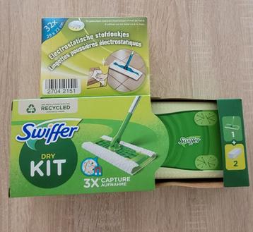 swiffer dry kit nieuw + doekjes beschikbaar voor biedingen