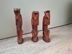 Houten horen zie en zwijgen aapjes, Antiek en Kunst, Ophalen of Verzenden
