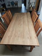 Table en teck massif avec chaises, Maison & Meubles, Salles à manger complètes, Enlèvement, Comme neuf