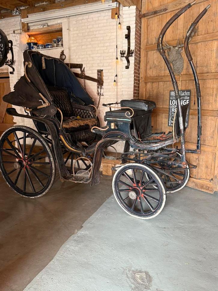 ANTIEKE KOETS TYPE BAROUCHE-LANDAU, Dieren en Toebehoren, Rijtuigen en Koetsen, Gebruikt, Overige typen, Paard