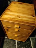 Commode mobile en bois (trois tiroirs), Comme neuf, 3 ou 4 tiroirs, 25 à 50 cm, Autres essences de bois