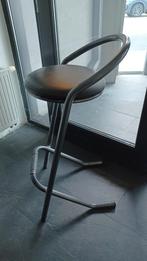 Zwarte barkrukken van imitatieleer, Huis en Inrichting, Stoelen, Ophalen, Zwart, Leer