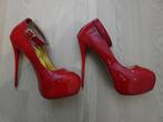 Platform High Heels Stiletto Lak PVC Rood Maat 43, Nieuw, Ophalen of Verzenden, Schoenen met hoge hakken, Rood