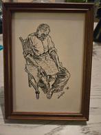 Man met krant, Antiek en Kunst, Ophalen