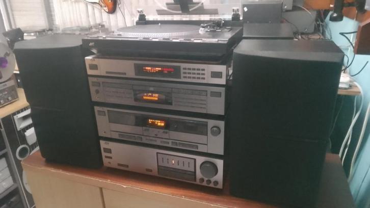 Prachtige stereo set JVC met platen speler koopje, Audio, Tv en Foto, Stereoketens, Zo goed als nieuw, Cd-speler, JVC, Ophalen