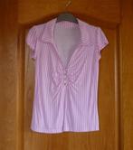 Roze wit geruit T-shirt met strass knoopjes Maat S-M, Vêtements | Femmes, T-shirts, Enlèvement ou Envoi, Taille 36 (S), Rose