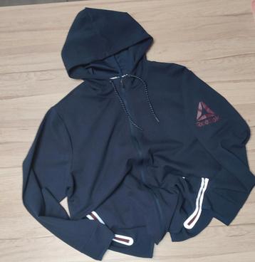 Sweat à Capuche Zippé Reebok 3XL - Bleu Marine/Bordeaux - Co beschikbaar voor biedingen