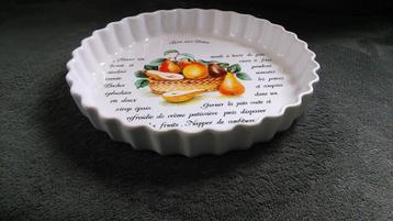Vintage ovenschaal porselein quiche Revol France Ø 31cm beschikbaar voor biedingen